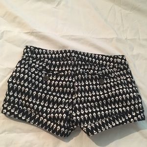 Black and White Patterned Shorts